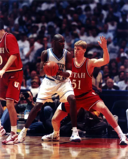 1998 Utah Men's basketball NCAA Final Four, San Antonio, Texas 3/28/1998 vs North Carolina