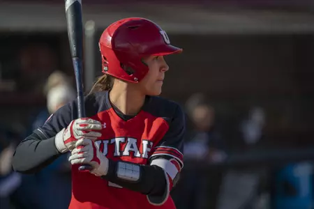 Utah Softball game vs. CBU Feb. 20, 2021 at UNLV's Eller Media Stadium
