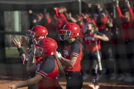 Utah Softball game vs. CBU Feb. 20, 2021 at UNLV's Eller Media Stadium