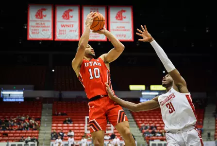 Utah Utes vs. Washington State University Cougars at Beasley Coliseum in Pulmman, WA on Sunday, December 04, 2022. Michael Tamayo/Utah Athletics