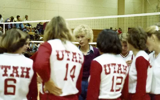 Norma Carr coaching volleyball