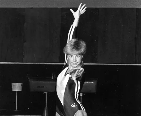 Megan Marsden as a gymnast