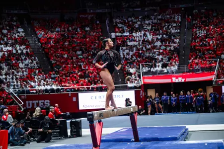 Amelie Morgan on beam vs. LSU