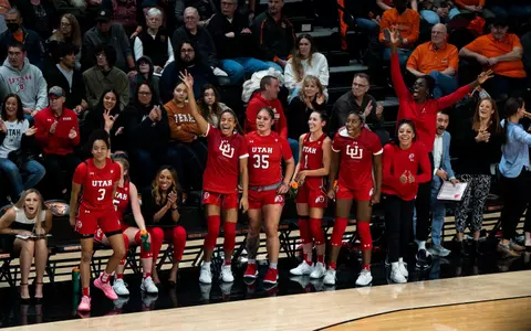 February 03, 2023, Corvallis, OR:
Utah Utes Women’s Basketball takes on the Oregon State Beavers on Friday, February 3rd, 2023.
(Photo by Nate Peterson/University of Utah)
