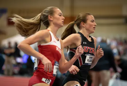 Simone Plourde of Utah track & field competes in the 3000m race of the NCAA Indoor Track & Field Championships at the Albuquerque Convention Center in Albuquerque, NM on Saturday, March 11, 2023. Andrés Leighton/Utah Athletics