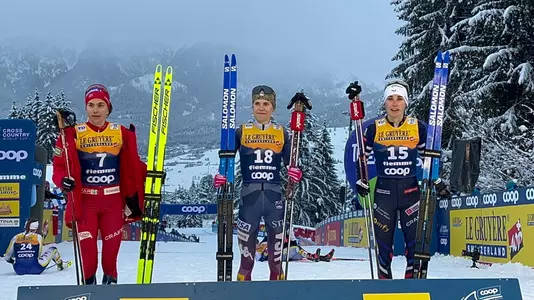 Sophia Laukli - World Cup stage podium