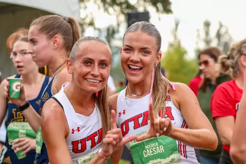 The University of Utah Track & Field team practices during the fall.