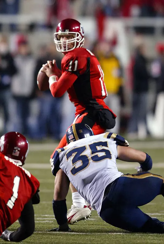 Quarterback and eventual No. 1 NFL Draft pick Alex Smith passed for 184 yards and a touchdown, also rushing for another score.