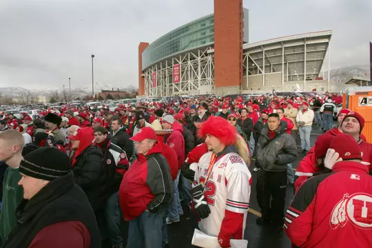 Fans arrived in droves, braving the cold to be part of the College GameDay festivities.
