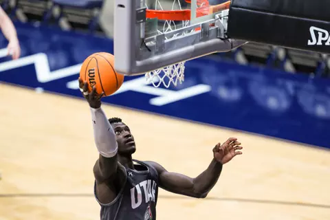 Utah Utes NIT Tournament Practice at the Hinkle Fieldhouse in Indianapolis, IN on Monday, April 01, 2024.
Eli Rehmer/Utah Athletics