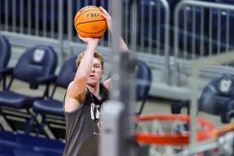 Utah Utes NIT Tournament Practice at the Hinkle Fieldhouse in Indianapolis, IN on Monday, April 01, 2024.
Eli Rehmer/Utah Athletics