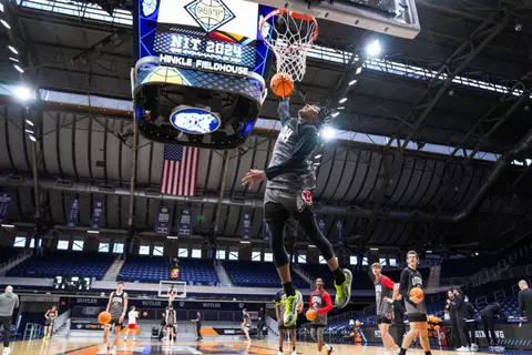Utah Utes NIT Tournament Practice at the Hinkle Fieldhouse in Indianapolis, IN on Monday, April 01, 2024.
Eli Rehmer/Utah Athletics