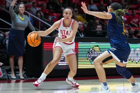 Utah Utes vs. Merrimack Warriors at Jon M. Huntsman Center in Salt Lake City, UT on Friday, November 24, 2023.
Eli Rehmer/Utah Athletics