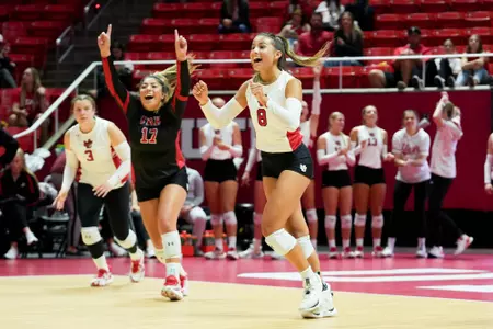 Utah Utes Volleyball vs. Cal at Jon M. Huntsman Center in Salt Lake City, UT on Friday, September 24, 2023.
Sophia Kuder/Utah Athletics