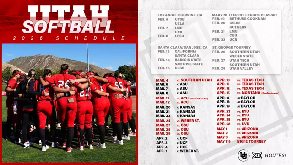 Utah Softball 2026 Schedule