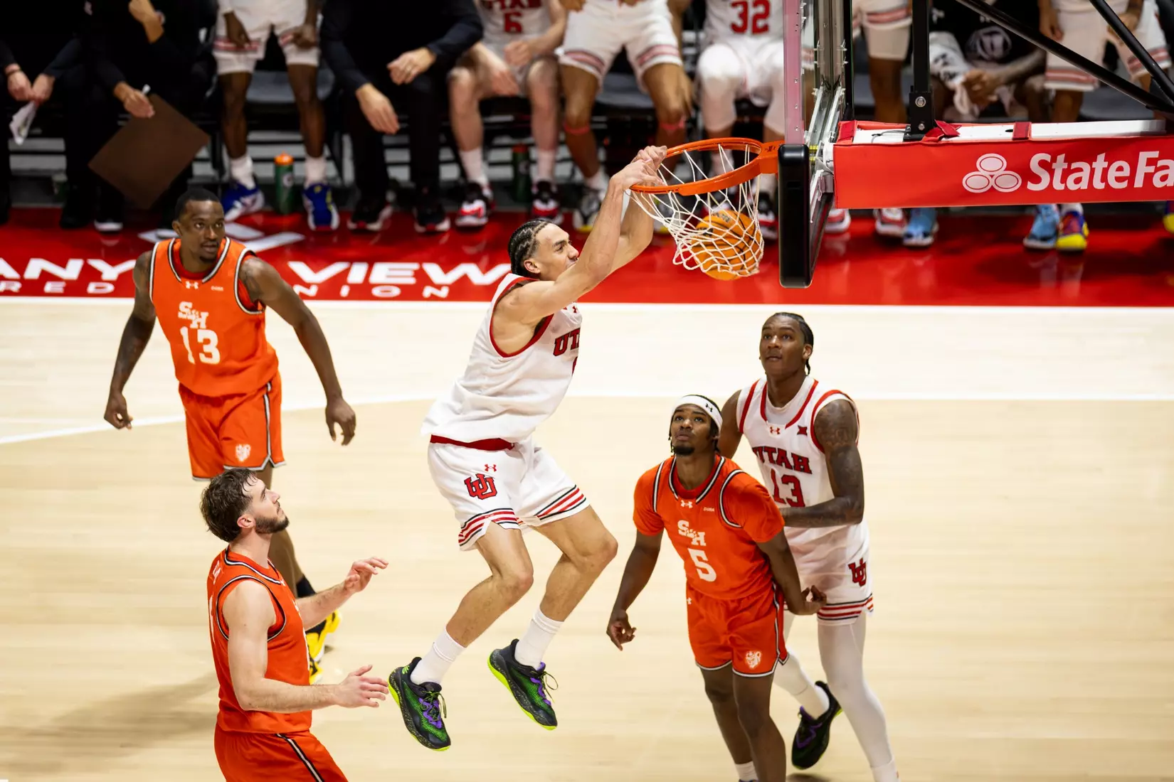Utah men's basketball vs. Sam Houston Bearkats at the Jon M. Huntsman Center in Salt Lake City, Utah on Saturday, November 15th, 2025.