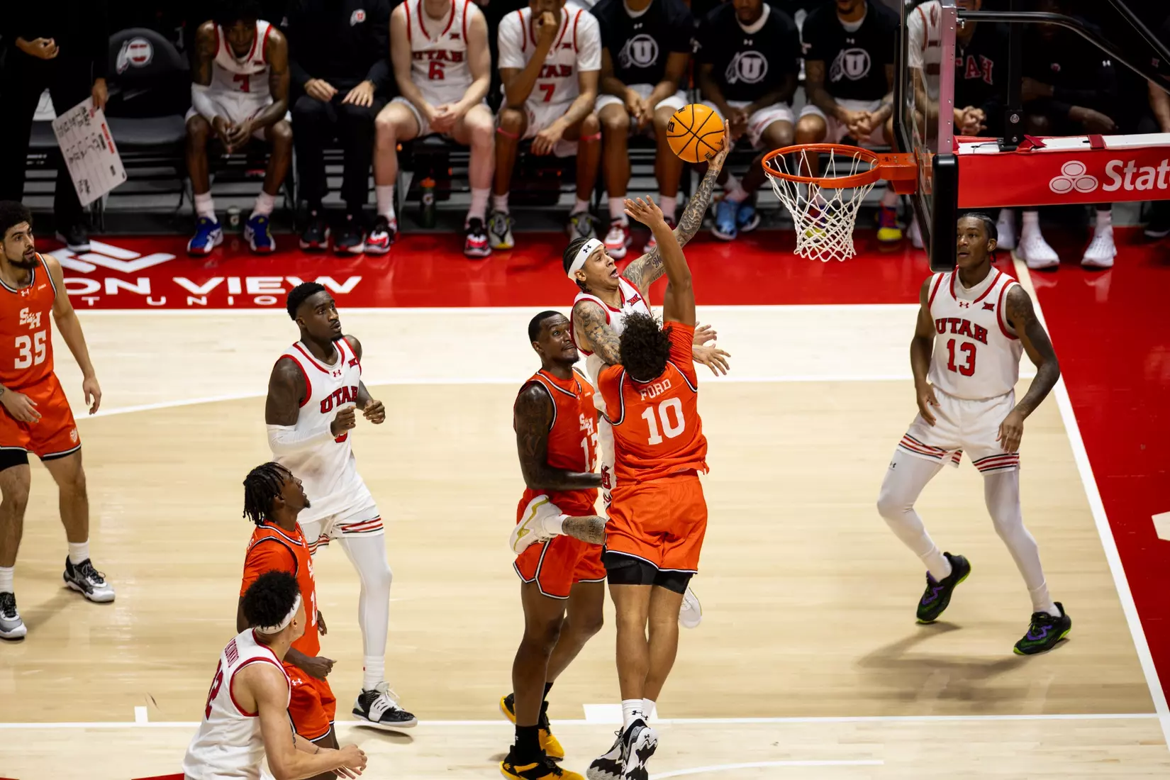Utah men's basketball vs. Sam Houston Bearkats at the Jon M. Huntsman Center in Salt Lake City, Utah on Saturday, November 15th, 2025.