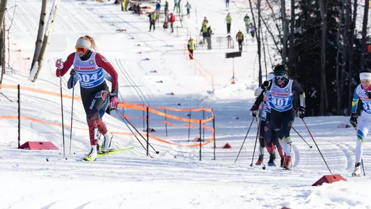 The first day of the.UAF RMISA Invitational Nordic Ski Races, a 1.25-kilometer classic technique sprint event, on the Usibelli Ski Trails on the UAF Campus Sunday afternoon, February 16, 2025.