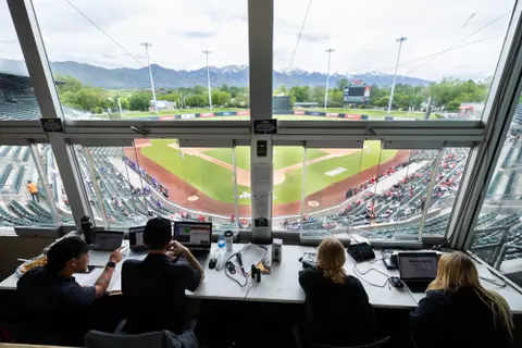 Utah Utes vs. TCU Horned Frogs at Smith’s Ballpark in Salt Lake City, UT on Saturday, May 17, 2025.
Anna Fuder/Utah Athletics