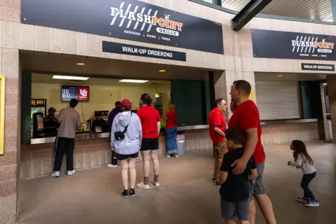 Utah Utes vs. TCU Horned Frogs at Smith’s Ballpark in Salt Lake City, UT on Saturday, May 17, 2025.
Anna Fuder/Utah Athletics