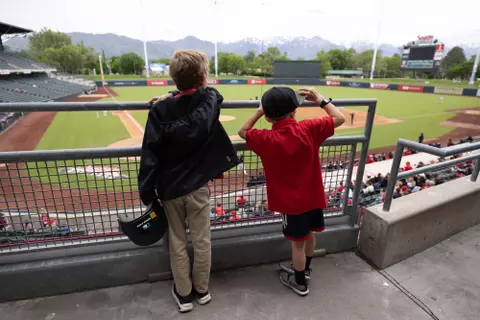 Utah Utes vs. TCU Horned Frogs at Smith’s Ballpark in Salt Lake City, UT on Saturday, May 17, 2025.
Anna Fuder/Utah Athletics