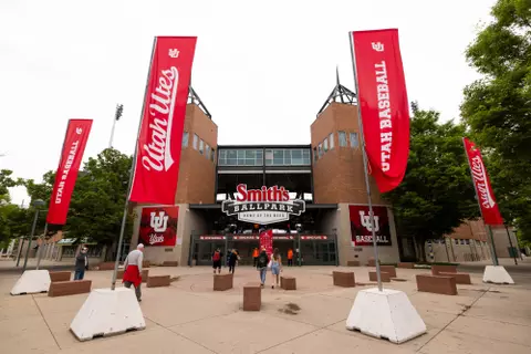 Utah Utes vs. TCU Horned Frogs at Smith’s Ballpark in Salt Lake City, UT on Saturday, May 17, 2025.
Anna Fuder/Utah Athletics