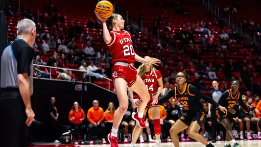 Utah Utes vs. Oklahoma State Cowgirls at Jon M. Huntsman Center in Salt Lake City, UT on Tuesday, February 18, 2025.
Anna Fuder/Utah Athletics