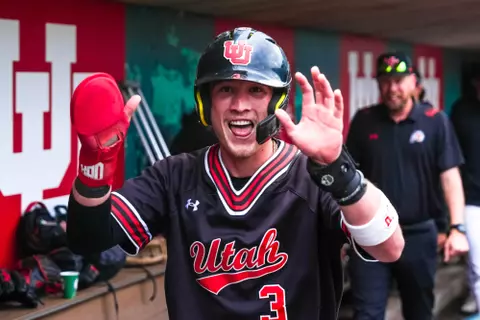 Utah Utes Baseball vs. Texas Christian University Horned Frogs at Smith’s Ballpark in Salt Lake City, UT on Saturday, May 1, 2025.
Sophia Kuder/Utah Athletics