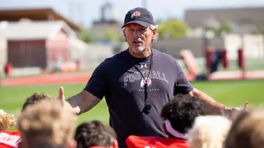 Kyle Whittingham - post practice huddle