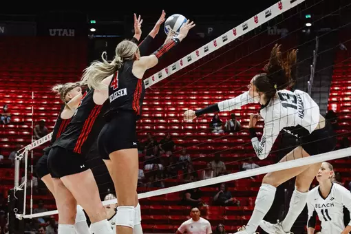 Utah Utes volleyball vs. Long Beach State at Jon M. Huntsman Center in Salt Lake City, UT, on Thursday, September 5, 2026.
Emma Corona/Utah Athletics