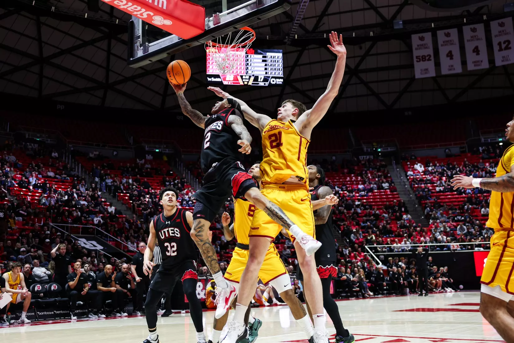 Utah men's basketball vs. #4/5 Iowa State at the Jon M. Huntsman Center in Salt Lake City, Utah on Tuesday, February 24th, 2026.