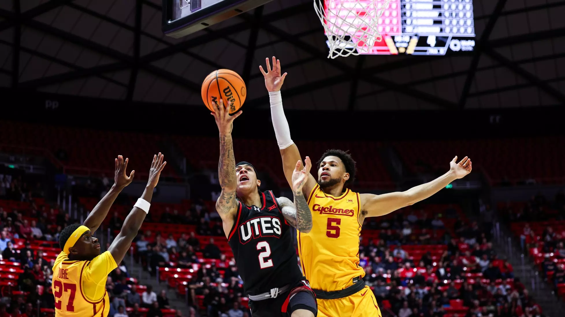 Utah men's basketball vs. #4/5 Iowa State at the Jon M. Huntsman Center in Salt Lake City, Utah on Tuesday, February 24th, 2026.
