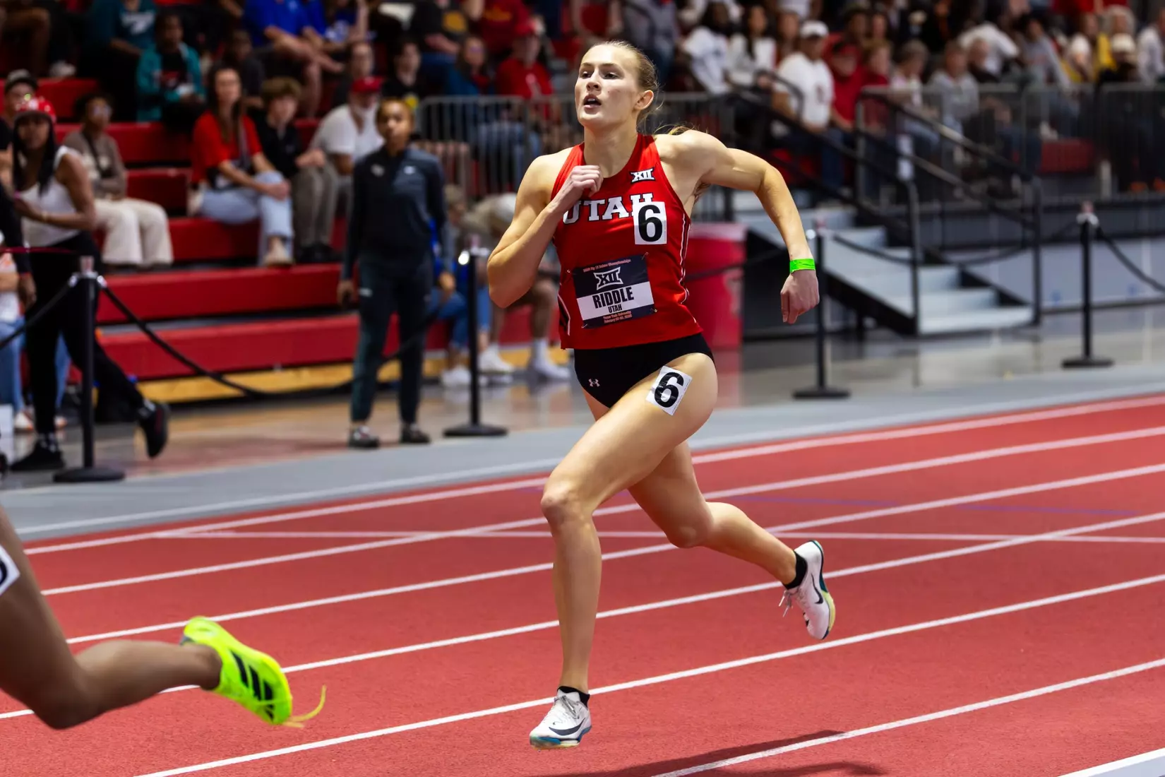 The Utah track & field team competed on day 1 of the Big 12 Indoor Track & Field Championships at the Sports Performance Center in Lubbock, Texas.
