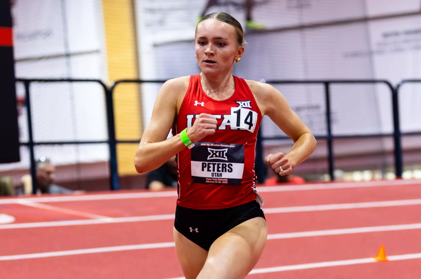 The Utah track & field team competed on day 1 of the Big 12 Indoor Track & Field Championships at the Sports Performance Center in Lubbock, Texas.