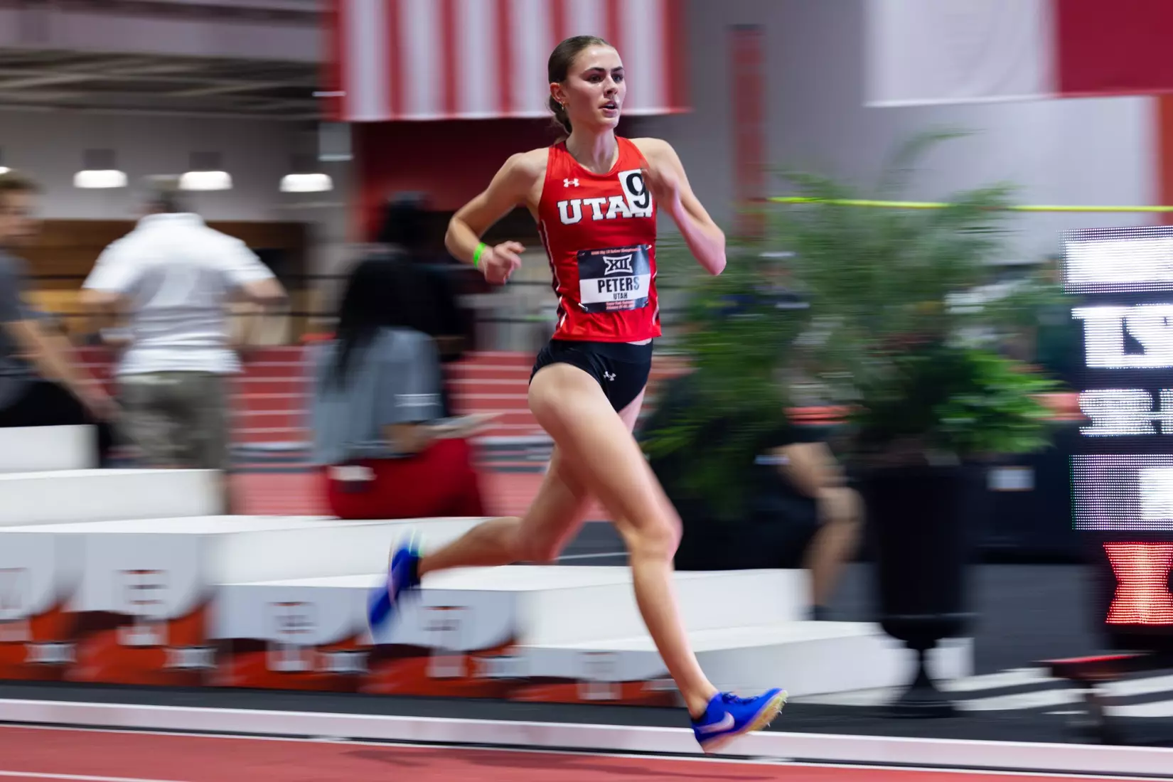 The Utah track & field team competed on day 1 of the Big 12 Indoor Track & Field Championships at the Sports Performance Center in Lubbock, Texas.