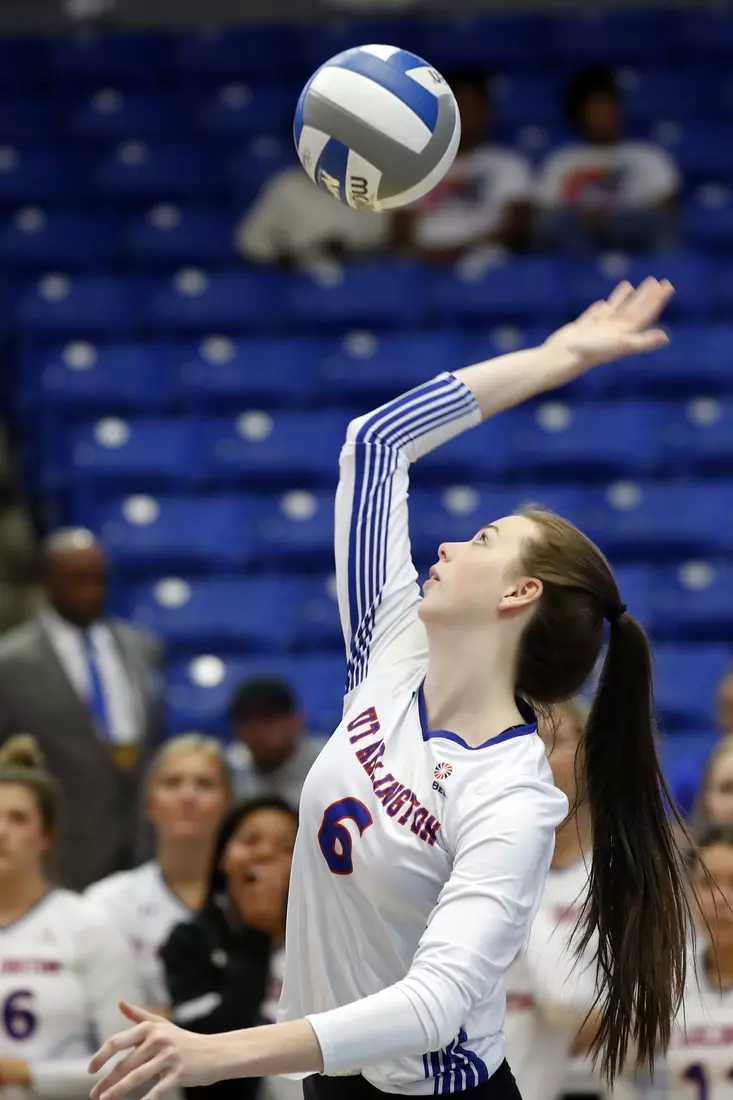 UTA vs Little Rock Volleyball in Arlington, Texas on November 10, 2019. (Photo by/Gregg Ellman)