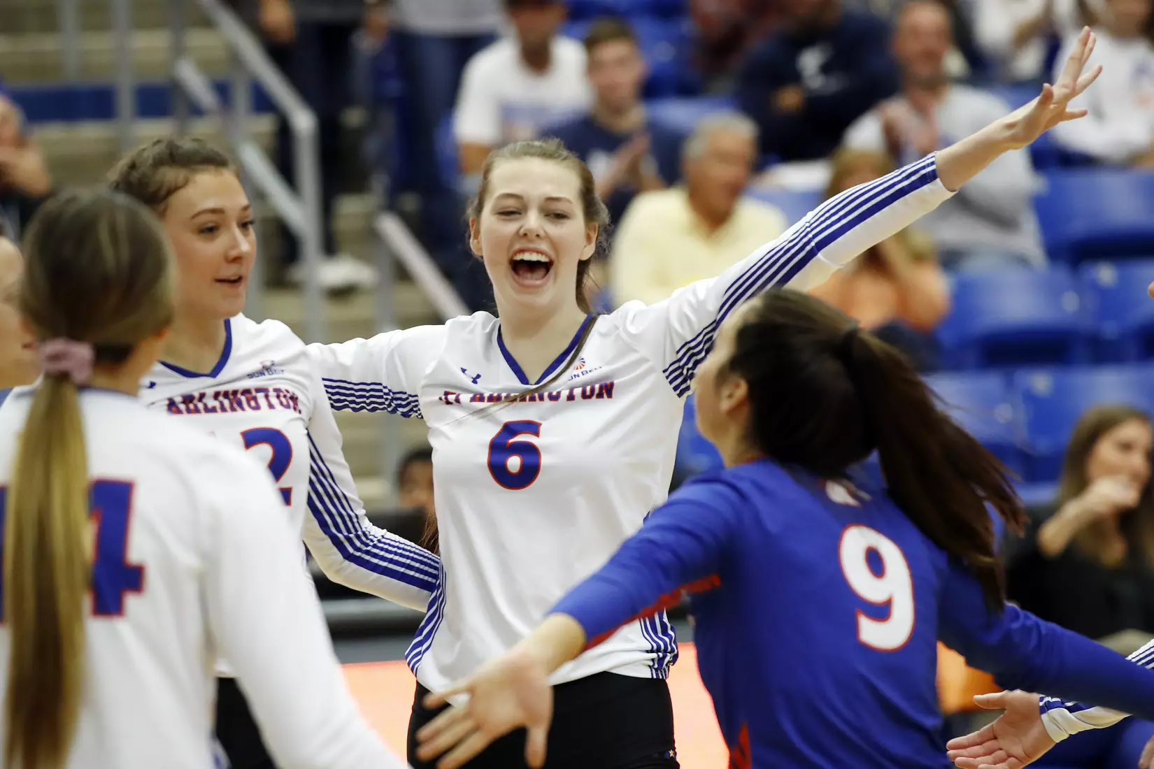 UTA vs Little Rock Volleyball in Arlington, Texas on November 10, 2019. (Photo by/Gregg Ellman)