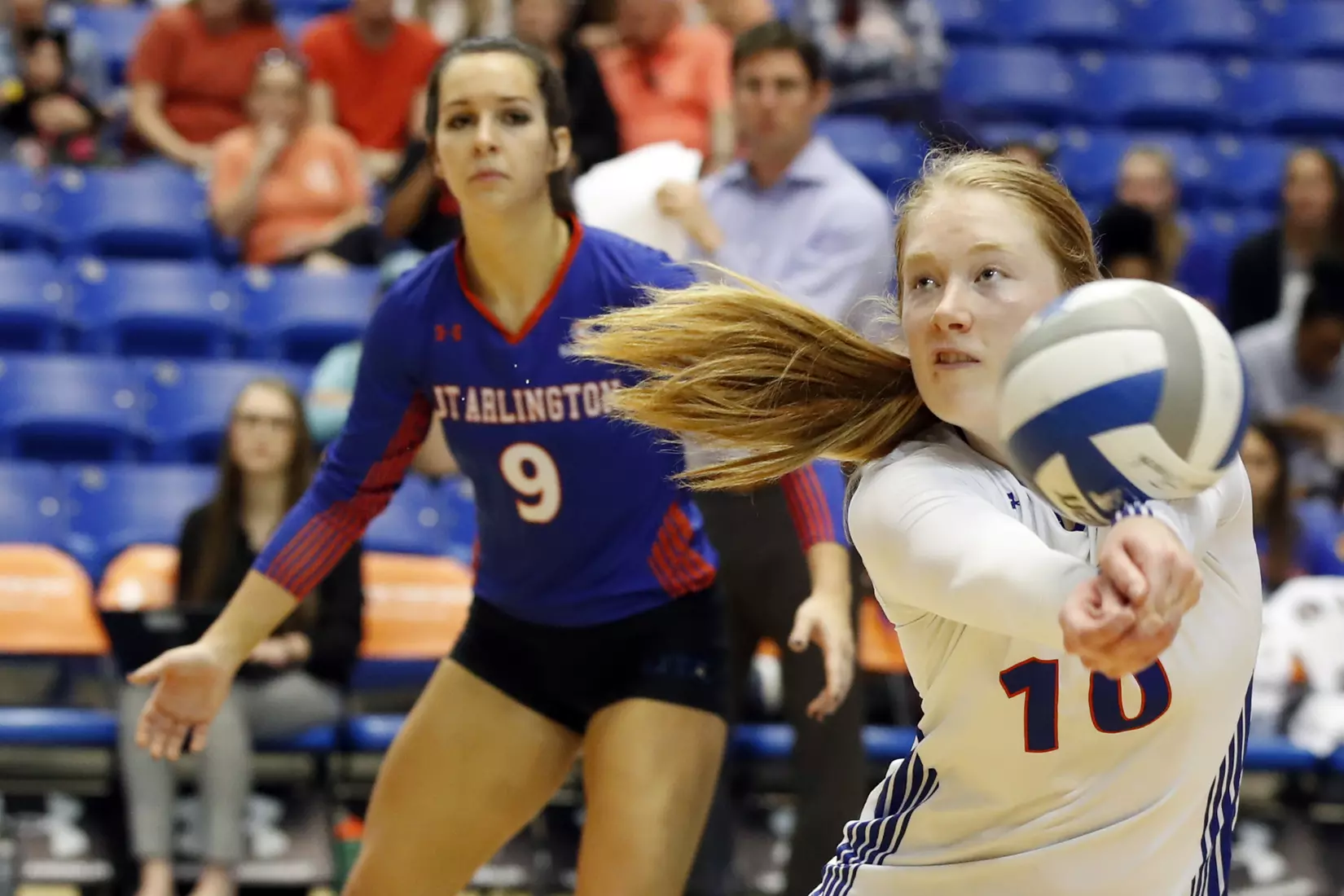 UTA vs Little Rock Volleyball in Arlington, Texas on November 10, 2019. (Photo by/Gregg Ellman)