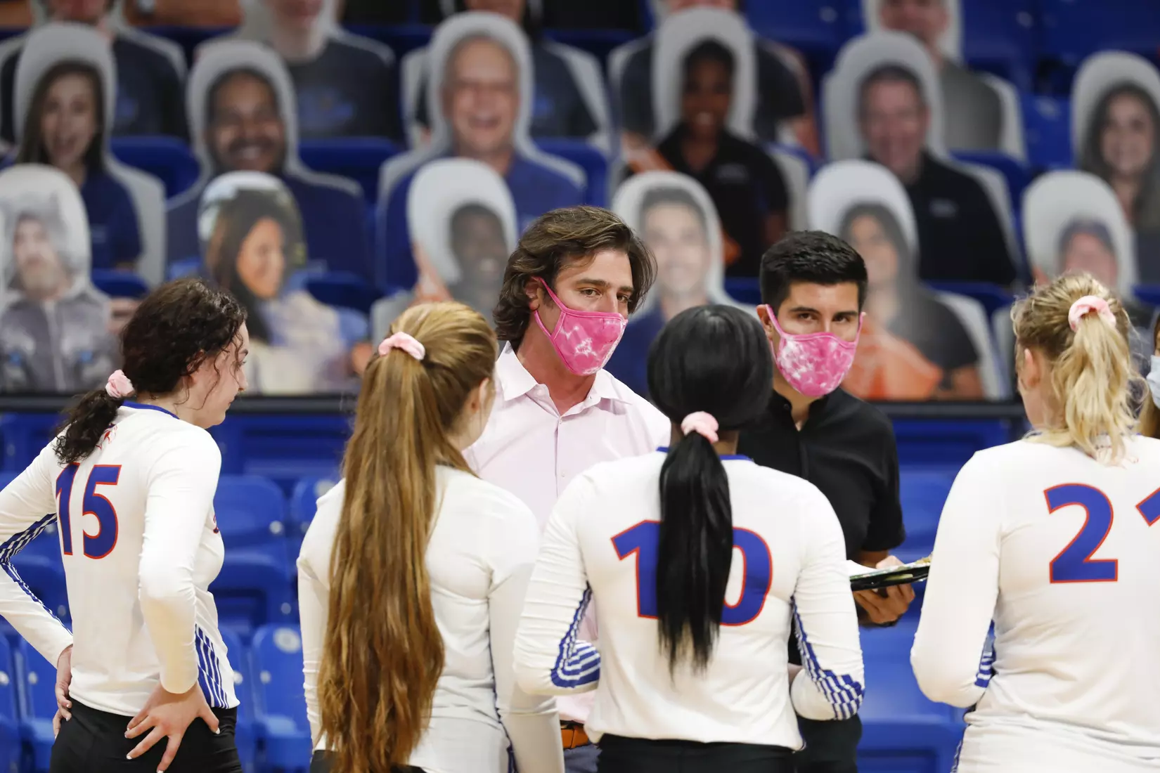 UTA vs Texas State volleyball in Arlington, Texas on October 30, 2020. (Photo/Sharon Ellman)