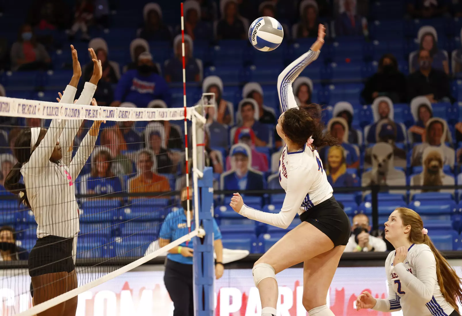 UTA vs Texas State volleyball in Arlington, Texas on October 30, 2020. (Photo/Sharon Ellman)