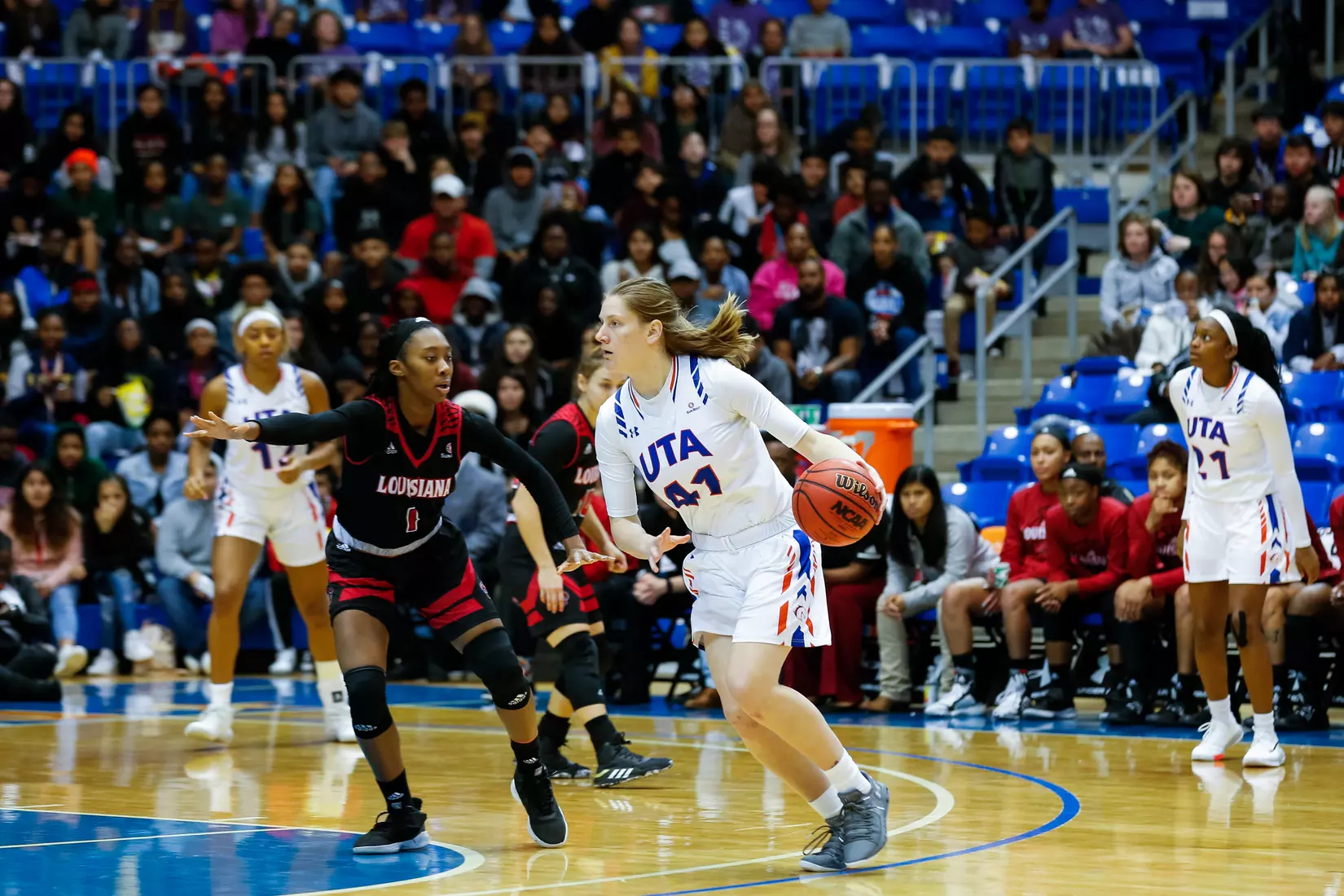 UTA vs Louisiana Women's Basketball game at College Park Center in Arlington, Texas on January 16, 2020. (Photo/Ellman Photography)
