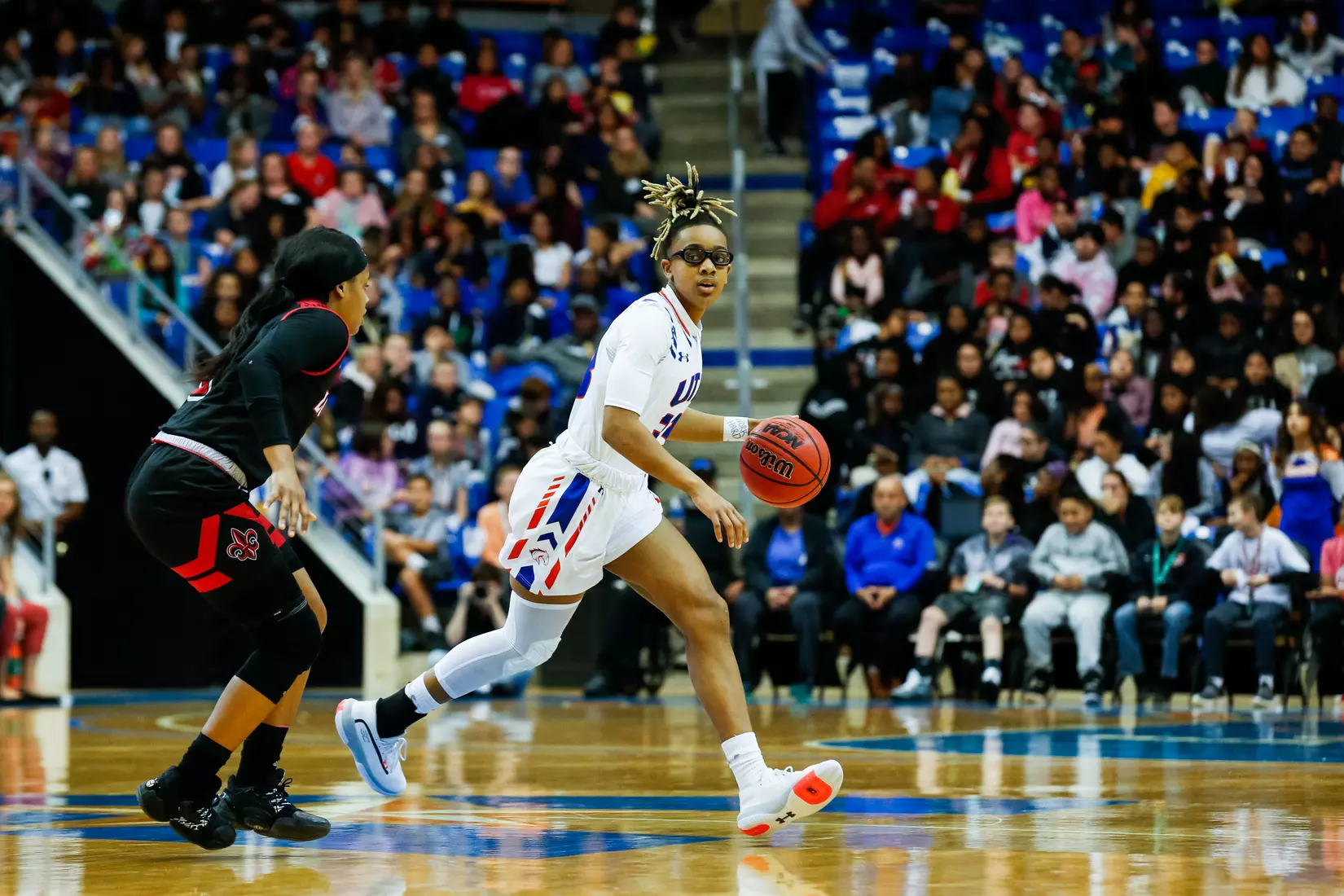 UTA vs Louisiana Women's Basketball game at College Park Center in Arlington, Texas on January 16, 2020. (Photo/Ellman Photography)