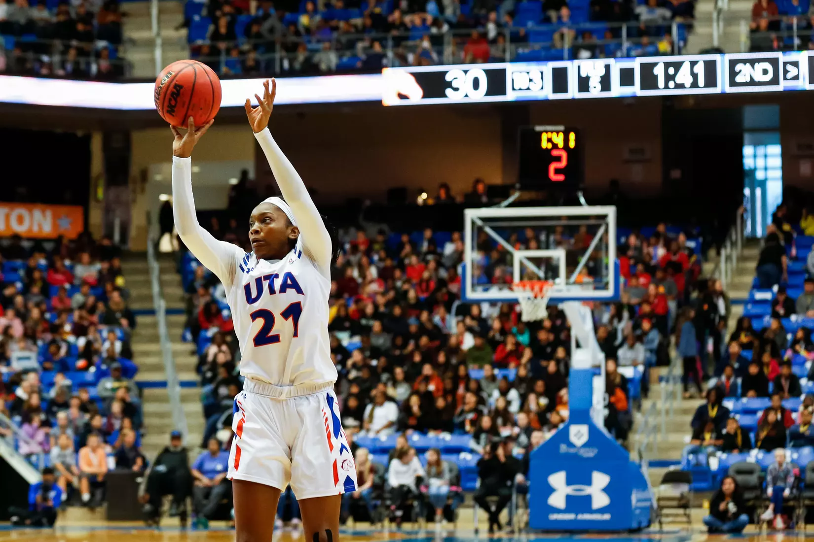 UTA vs Louisiana Women's Basketball game at College Park Center in Arlington, Texas on January 16, 2020. (Photo/Ellman Photography)