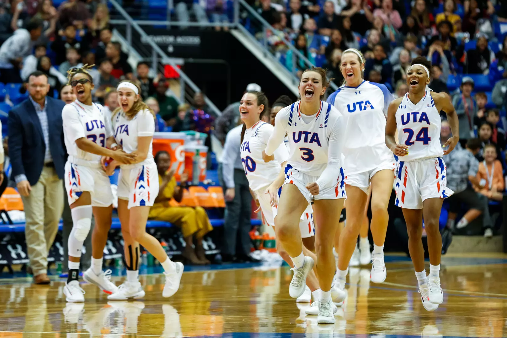UTA vs Louisiana Women's Basketball game at College Park Center in Arlington, Texas on January 16, 2020. (Photo/Ellman Photography)