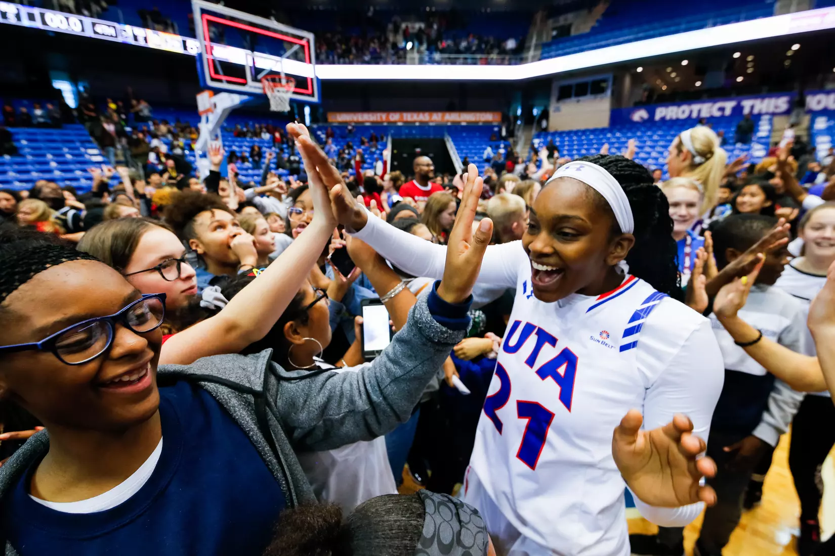 UTA vs Louisiana Women's Basketball game at College Park Center in Arlington, Texas on January 16, 2020. (Photo/Ellman Photography)