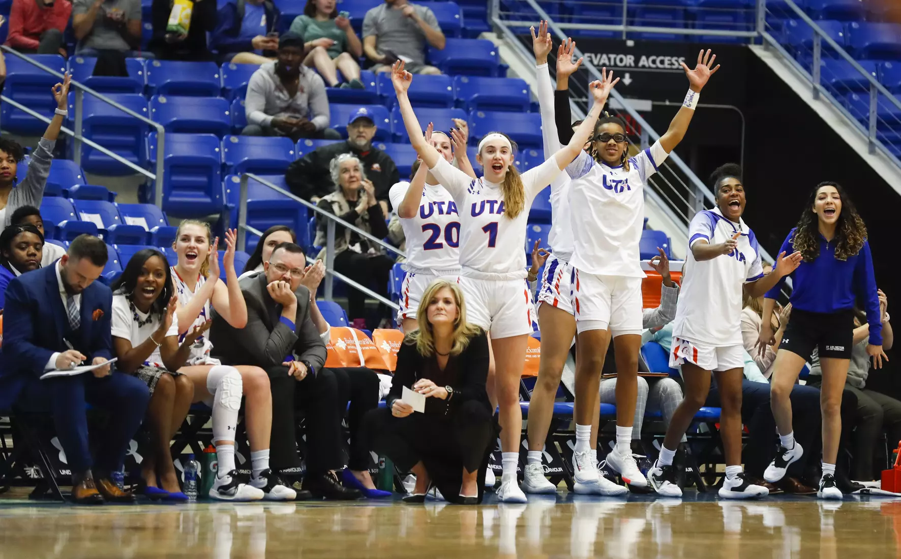 UTA vs Georgia Southern women's basketball in Arlington Texas on February 29, 2020. (Photo/Sharon Ellman)