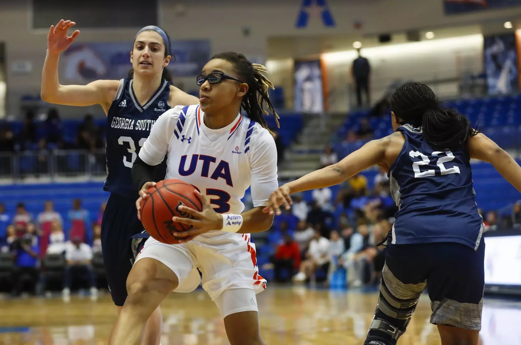 UTA vs Georgia Southern women's basketball in Arlington Texas on February 29, 2020. (Photo/Sharon Ellman)