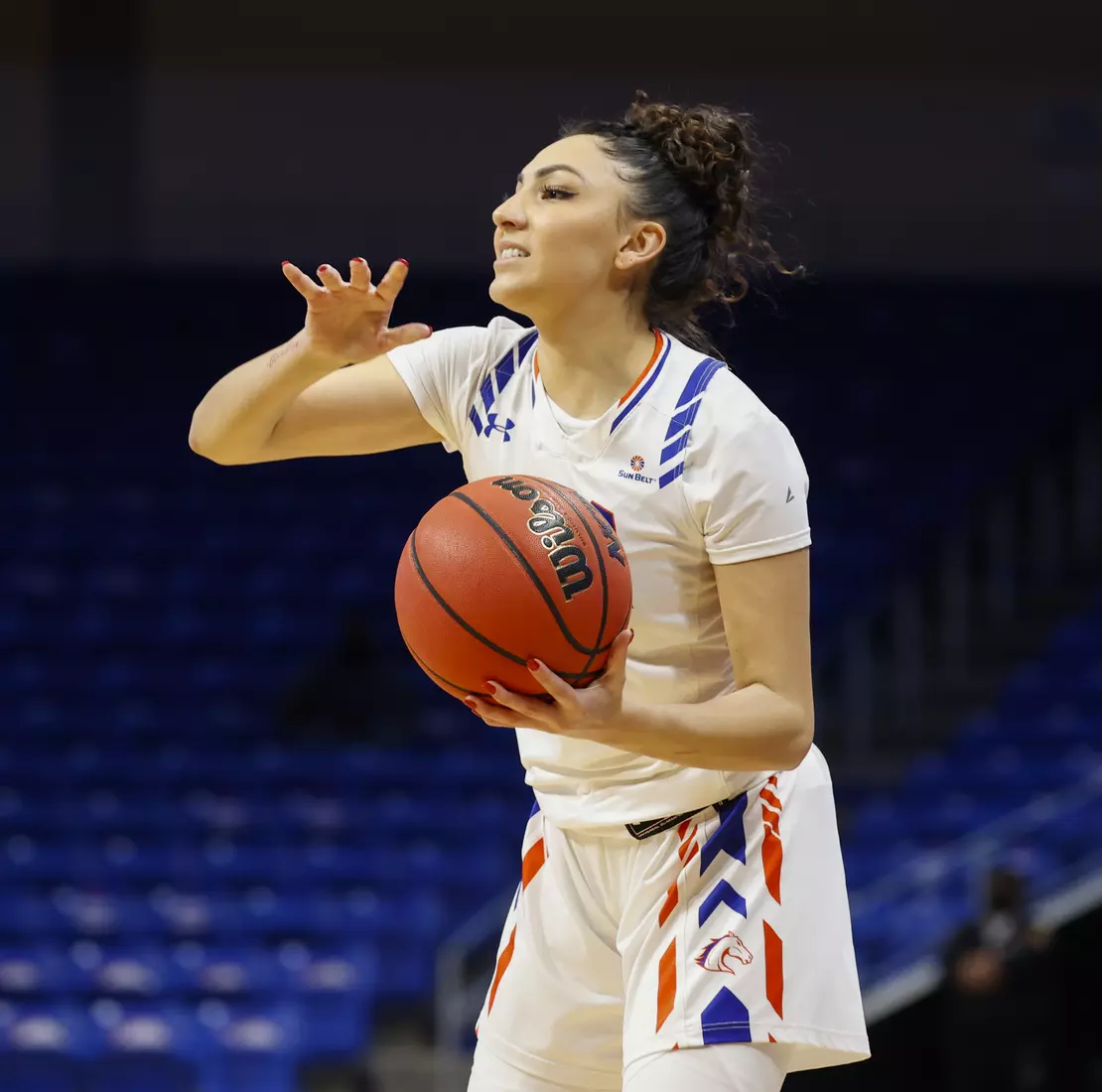 UTA vs ULM women’s basketball at College Park Center in Arlington, Texas on January 8, 2021. (Photo/Sharon Ellman)