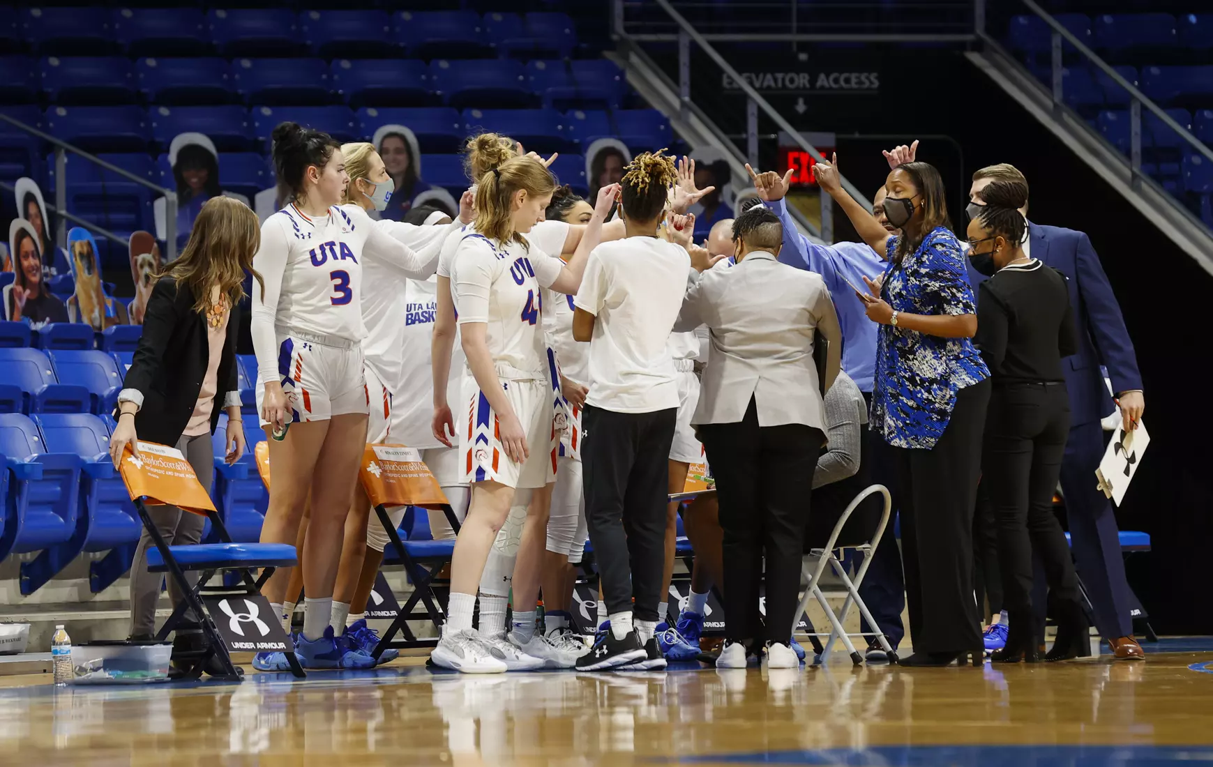 UTA vs ULM women’s basketball at College Park Center in Arlington, Texas on January 8, 2021. (Photo/Sharon Ellman)