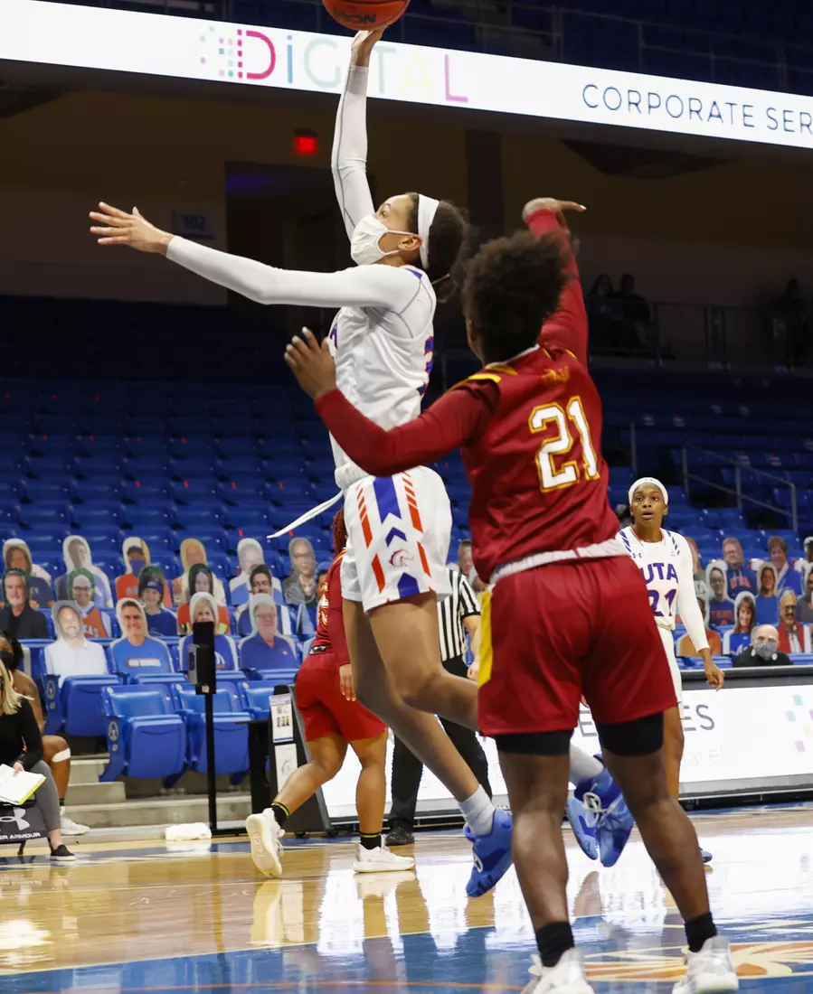 UTA vs ULM women’s basketball at College Park Center in Arlington, Texas on January 8, 2021. (Photo/Sharon Ellman)